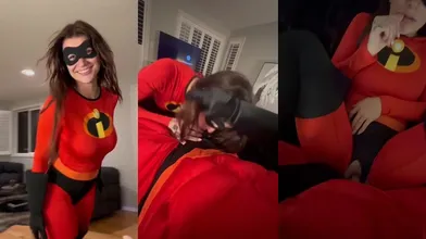 Ari Kytsya's Elasti Girl Bangs Mr. Incredible