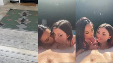 Autumn Falls & Dainty Wilder Blow Pizza Guy's Cock