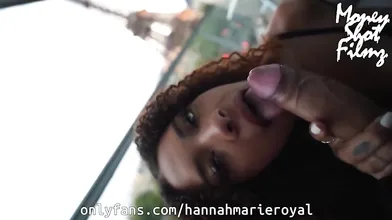 Hannah Marie Gives Head On The Balcony