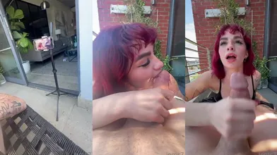 Lems7 Blows A Cock In The Balcony