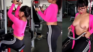 Roberta Franco Exercises With Her Tits Out