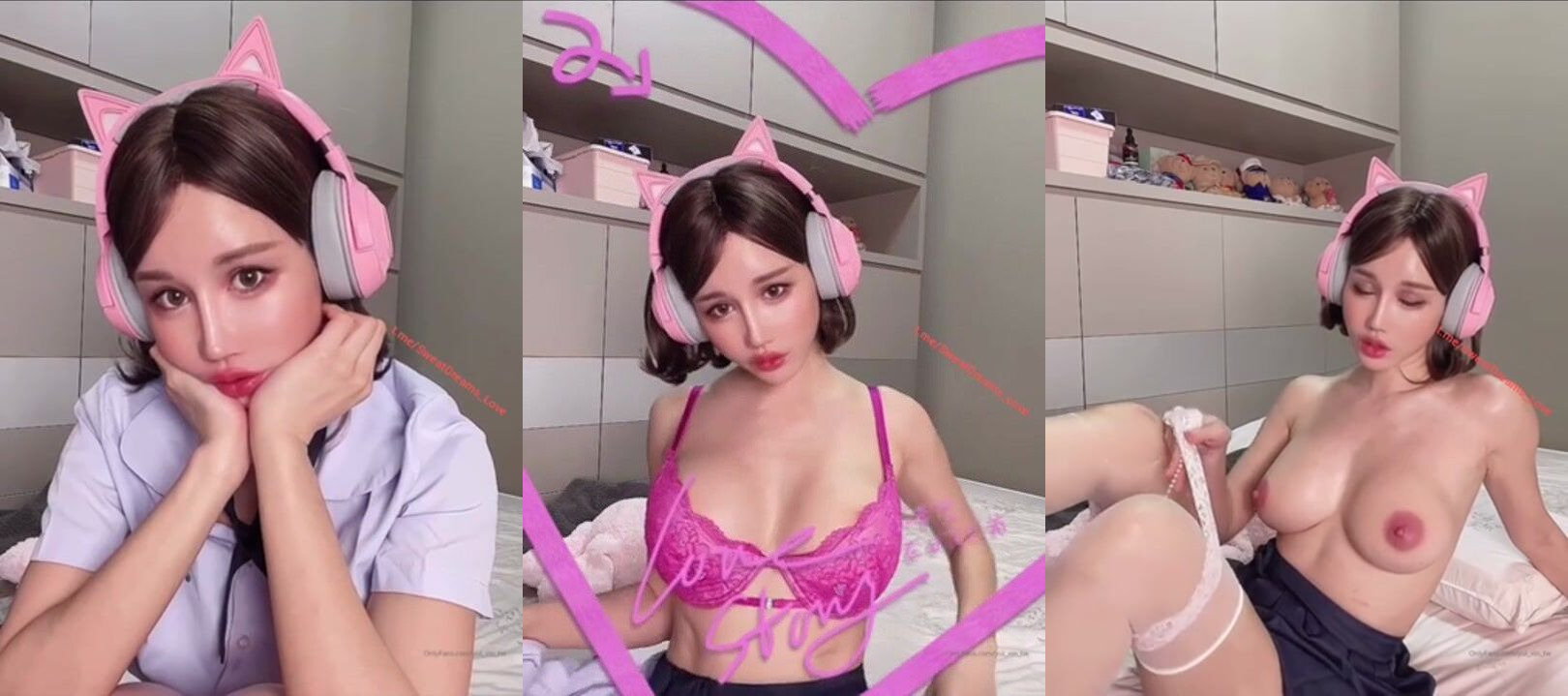 Yui Xin si spoglia dell'uniforme per un massaggio alla figa