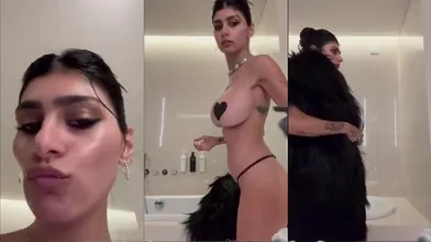 Mia Khalifa Tries On New Outfit With Her Tits Out