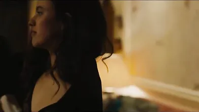 Margaret Qualley In Her Black Lingerie
