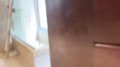 Cam Nair's Legs Spread For A Cock In Bathroom
