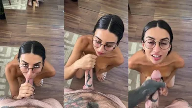 Lamhard Sucks Her Boyfriend's Tattooed Cock