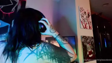 TriplexCeleste Rides & Sucks Her Dildo