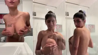 Mia Khalifa Washing In The Shower