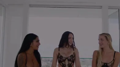 Yasmina Khan, Catherine Knight, Chloe Chevalier Hard Anal DP Wild Orgy Party Group Fuck