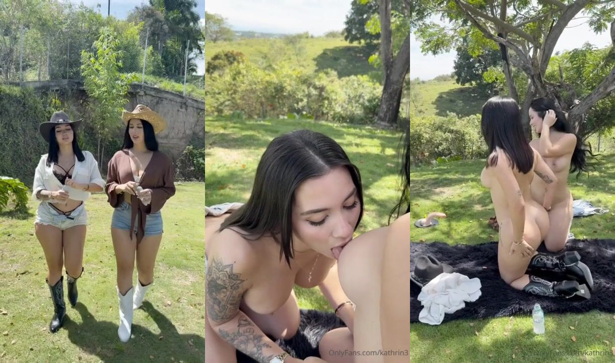 Lesbenspaß im Freien mit Kathrin3 und Karol Rosado