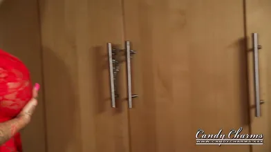 Candy Charms Flashes Her Pussy In Lingerie