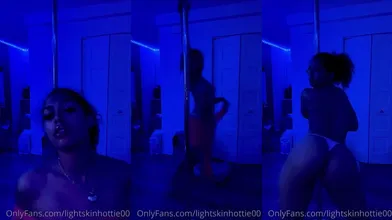 Lightskinhottie00 Does A Hot Topless Pole Dance