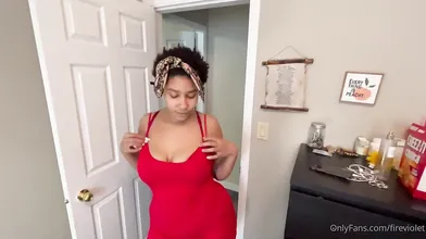 Fireviolet Teasing By Stripping Off