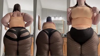Thicckandy1 Twerking In Fishnet Outfit
