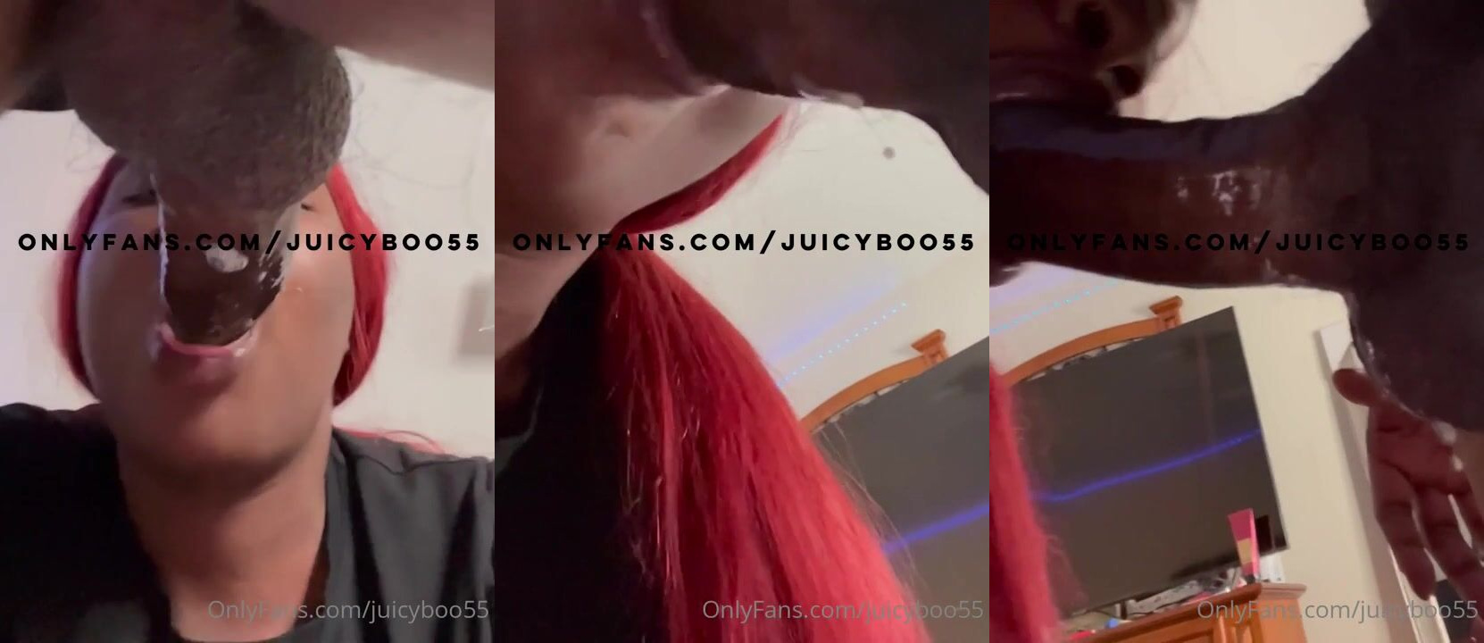 Juicyboo55 liebt es, schwarze Schwänze zu lutschen
