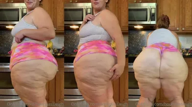Hourglassleigh Twerking In Her Skimpy Shorts