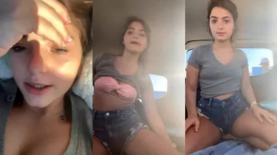 Bubbles199 Flashes Her Tits In The Car