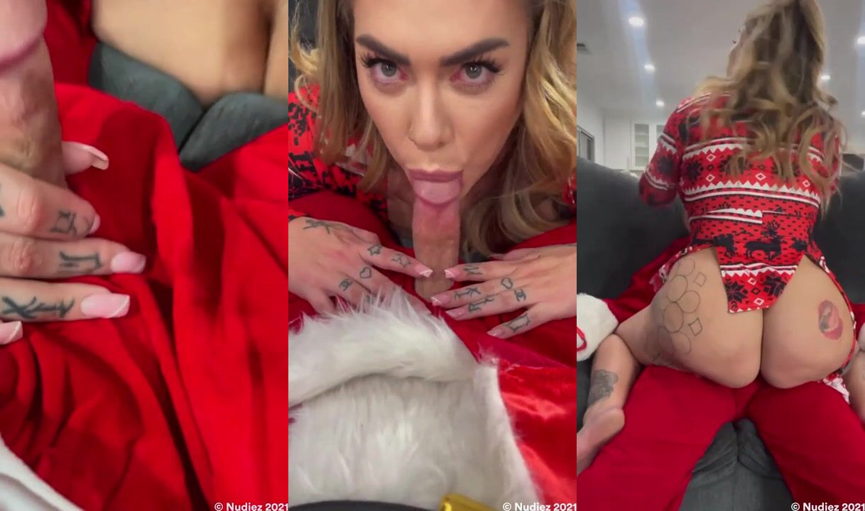 Ana Lorde vergnügt sich an Weihnachten mit dem Schwanz des Weihnachtsmanns