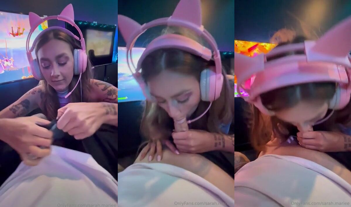 Sarah.mariee bläst ihrem Mann im Diva-Cosplay einen