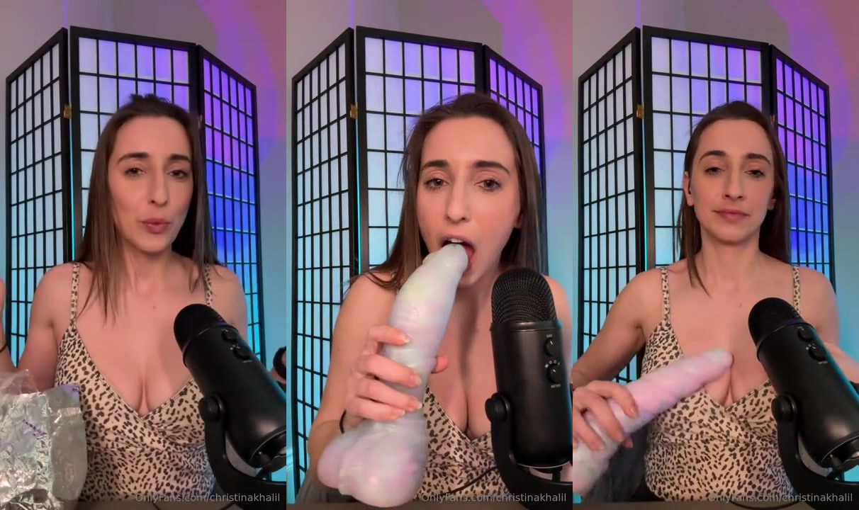 Se filtró el video de Christina Khalil chupando un gran consolador
