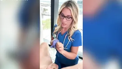 Allie Rae Aka Nurse Allie Sucking Patient Off And Took Cum On Tits