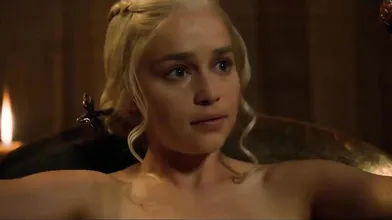Emilia Clarke As Daenerys Takes A Bath