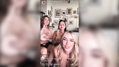 Elena Kamperi Livestream Playing Nude Boobs Threesome Lesbian Onlyfans Video