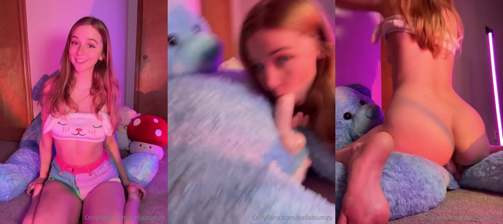 Bella Bumzy Humps Her Stuffed Toy's Dildo
