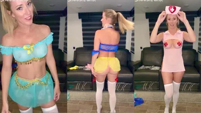 Vicky Stark Seethrough Disney Princess Dresses Tryon Leak Onlyfans