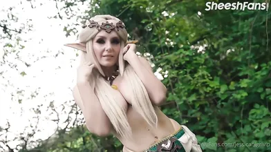 Jessica Nigri Zelda Cosplay Outdoor Nude Tits Playing Leaked Onlyfans