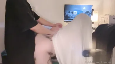 Rurutancos Takes A Pounding In A Ghost Costume