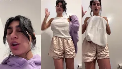 Mia Khalifa Strips Her Top And Drop Big Boobs Out Onlyfans