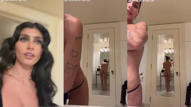 Mia Khalifa Cleaning Up Her Makeup With Her Nude Big Boobs Out Onlyfans Ppv