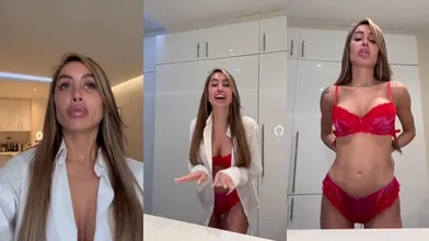 Oceane El Himer - Striptease en Lingerie Rouge