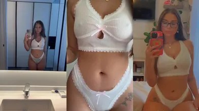 SophieRaiin Teases In Her White Undies