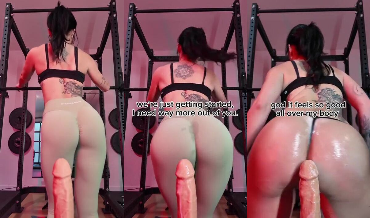 Peach Jars Backview Dildo Riding Play