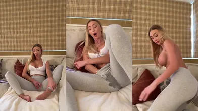 Frances Bentley Squirts Through Her Leggings