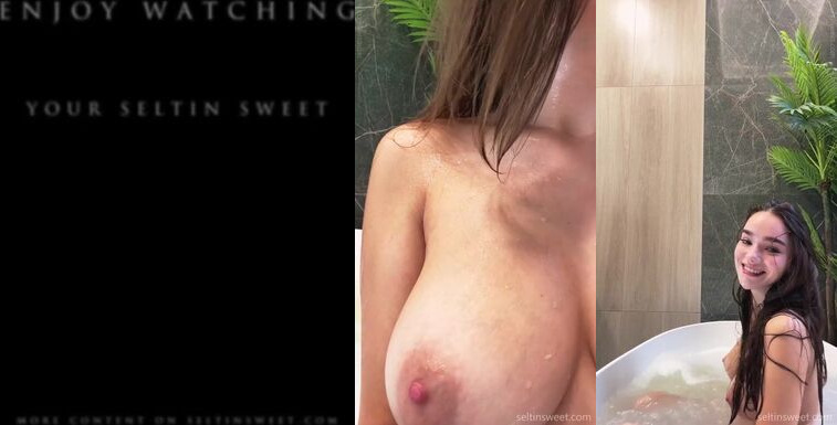 Seltin Sweet 在洗澡时炫耀她的阴部