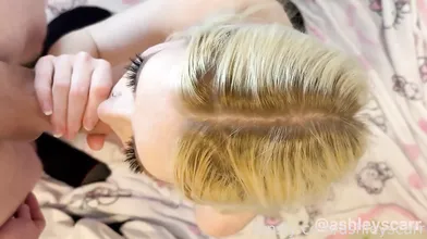 Blonde Ashleyscarrr Blows A Thick Cock