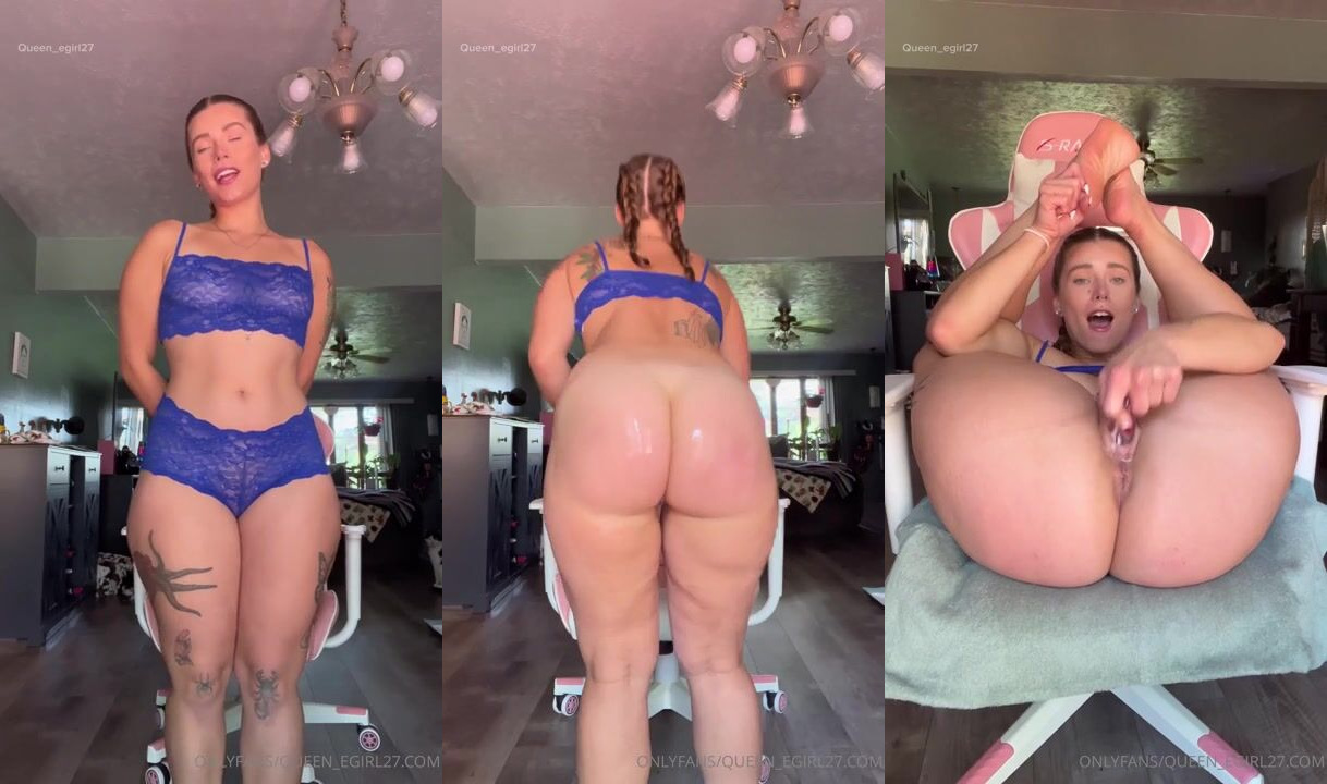 Королева Egirl проникает в ее собственную киску