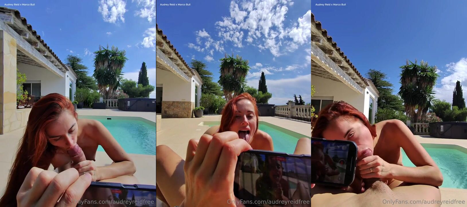 Audrey Reid Titfucks And Blows A Thick Cock By The Pool
