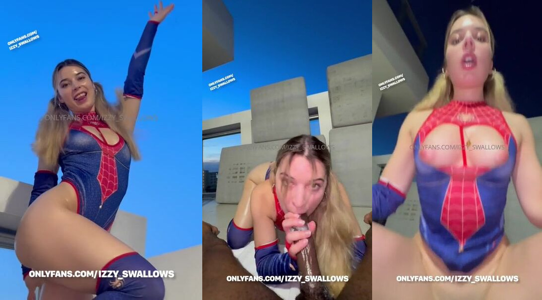 Izzy Swallows' Spidergirl Rides A BBC And Gets A Facial