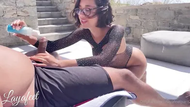 Outdoor Blowjob With Layafeet And Her Stepbro