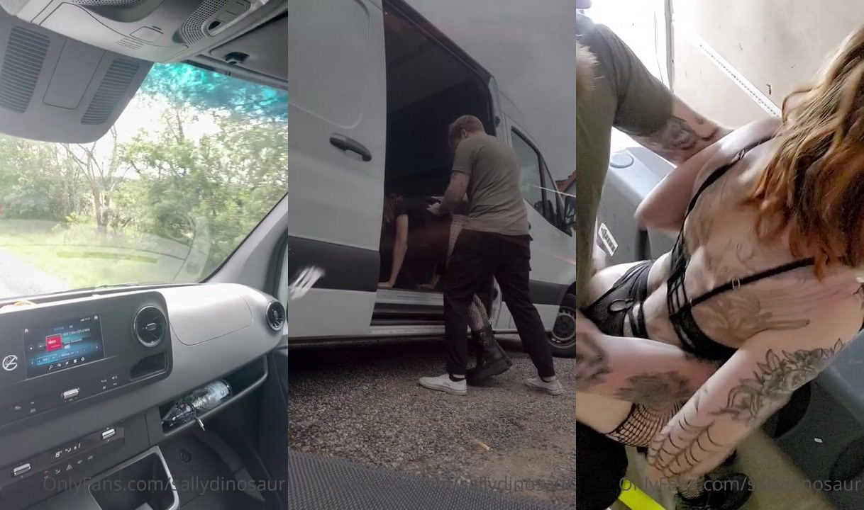 Hitchhiker Sallydinosaur Pays Driver With Pussy