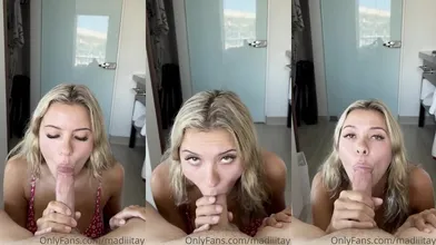 Madiiitay Swallows His Cock And Sits On It