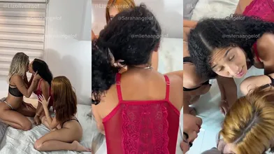 Sarah Duany Melo, Milena Angel & LizOliveiraOF On A Foursome