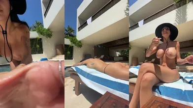 Mia Khalifa's Sidepool Chat Clip