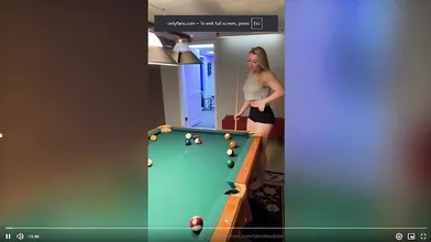 BlondeAdobo Gets A Creampie After Playing Billiards