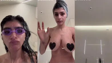 Mia Khalifa Took Her Nipple Stickers Off And Flash Big Boobs Onlyfans Leak Video