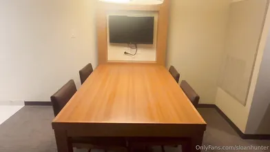 Sloan Hunter Uses Her Vibrator On A Table